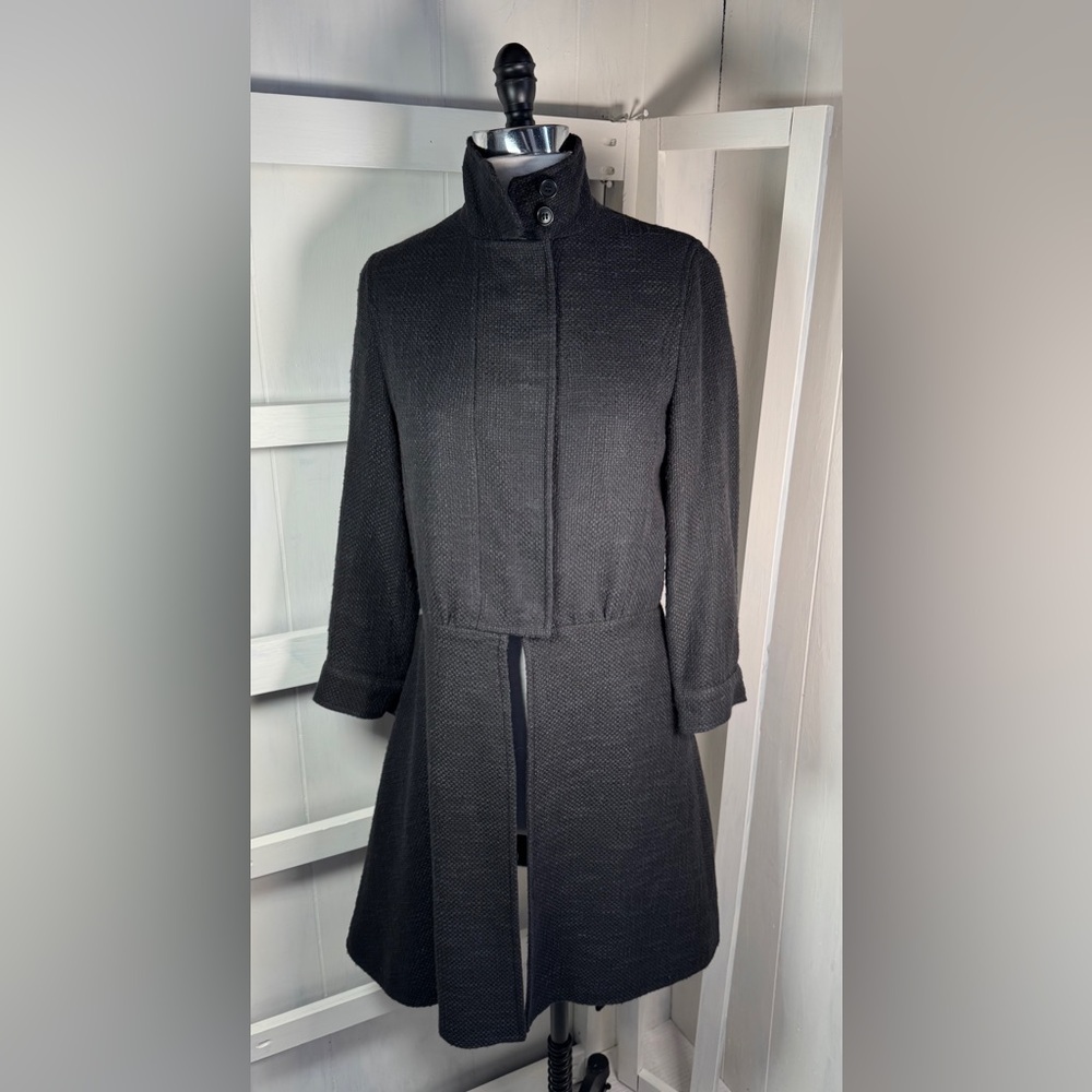 Helmut Lang Black Tweed Size 4 A-Line Dress/Coat made in Italy vintage, perfect